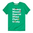 thumbnail image 1 of Mickey & Friends - Mickey Friends Character List - Toddler And Youth Short Sleeve Graphic T-Shirt, 1 of 5