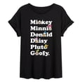 thumbnail image 1 of Mickey & Friends - Mickey Friends Character List - Women's Oversized T-Shirt, 1 of 5