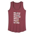 thumbnail image 1 of Mickey & Friends - Mickey Friends Character List - Women's Racerback Tank Top, 1 of 5