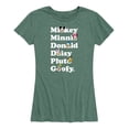 thumbnail image 1 of Mickey & Friends - Mickey Friends Character List - Women's Short Sleeve Graphic T-Shirt, 1 of 5