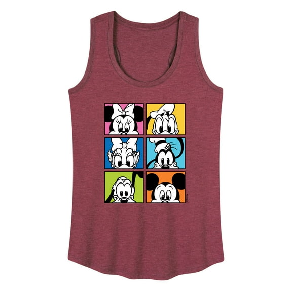 Mickey & Friends - Mickey Friends Grid - Women's Racerback Tank Top