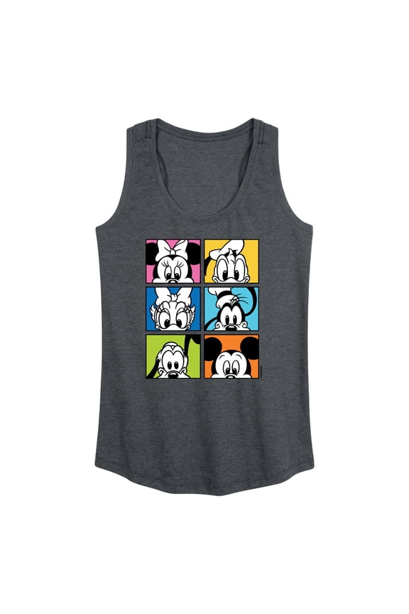 Mickey & Friends - Mickey Friends Grid - Women's Racerback Tank Top