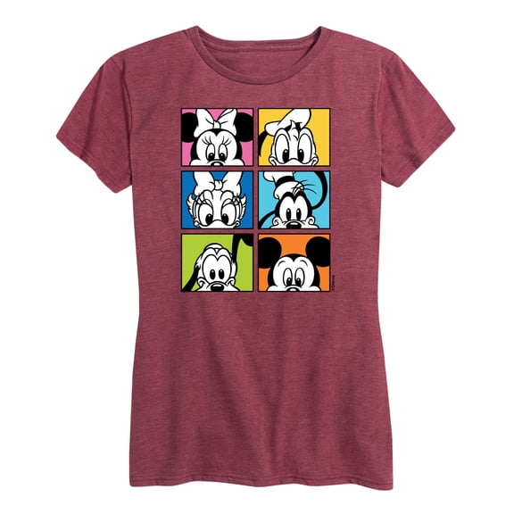 Mickey & Friends - Mickey Friends Grid - Women's Short Sleeve Graphic T-Shirt