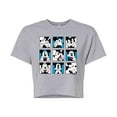 thumbnail image 1 of Mickey & Friends - Mickey Grid - Juniors Cropped Cotton Blend T-Shirt, 1 of 5