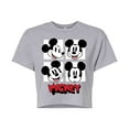 thumbnail image 1 of Mickey & Friends - Mickey Grid - Juniors Cropped Cotton Blend T-Shirt, 1 of 5