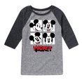 thumbnail image 1 of Mickey & Friends - Mickey Grid - Toddler And Youth Raglan Graphic T-Shirt, 1 of 4