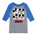 thumbnail image 1 of Mickey & Friends - Mickey Grid - Toddler And Youth Raglan Graphic T-Shirt, 1 of 1