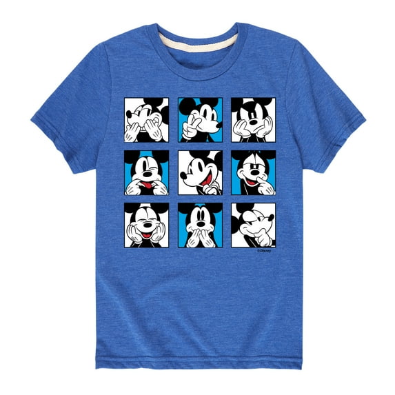 Mickey & Friends - Mickey Grid - Toddler And Youth Short Sleeve Graphic T-Shirt