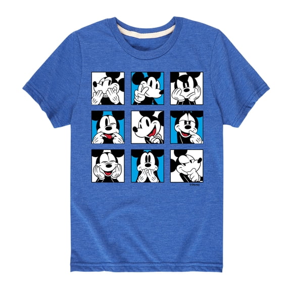 Mickey & Friends - Mickey Grid - Toddler And Youth Short Sleeve Graphic T-Shirt