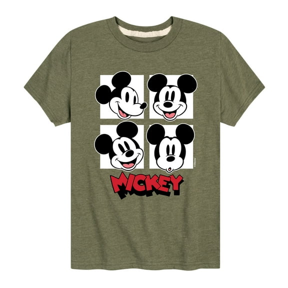 Mickey & Friends - Mickey Grid - Toddler And Youth Short Sleeve Graphic T-Shirt
