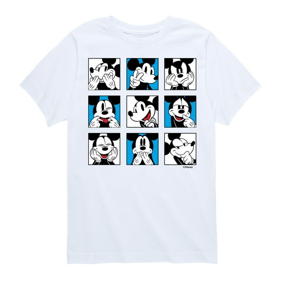 Mickey & Friends - Mickey Grid - Toddler And Youth Short Sleeve Graphic T-Shirt