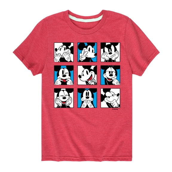 Mickey & Friends - Mickey Grid - Toddler And Youth Short Sleeve Graphic T-Shirt