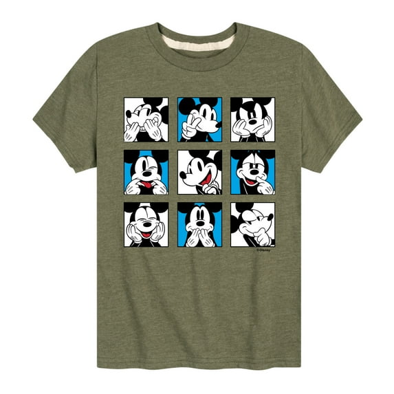 Mickey & Friends - Mickey Grid - Toddler And Youth Short Sleeve Graphic T-Shirt