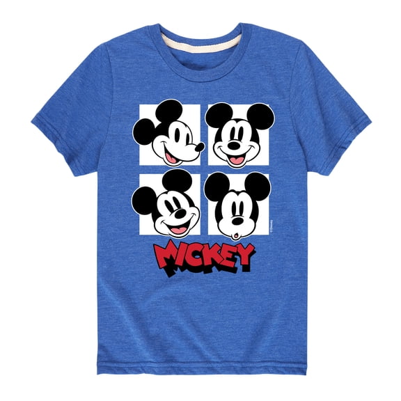 Mickey & Friends - Mickey Grid - Toddler And Youth Short Sleeve Graphic T-Shirt