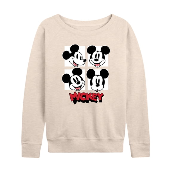 Mickey & Friends - Mickey Grid - Women's Lightweight French Terry Long Sleeve Shirt
