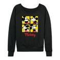 thumbnail image 1 of Mickey & Friends - Mickey Grid - Women's Lightweight French Terry Long Sleeve Shirt, 1 of 5