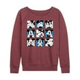 thumbnail image 1 of Mickey & Friends - Mickey Grid - Women's Lightweight French Terry Long Sleeve Shirt, 1 of 5