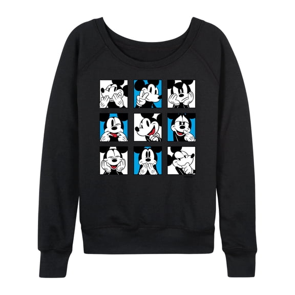 Mickey & Friends - Mickey Grid - Women's Lightweight French Terry Long Sleeve Shirt