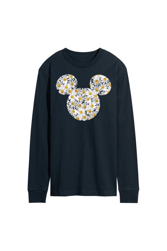 Mickey & Friends - Mickey Head Daises - Men's Long Sleeve T-Shirt