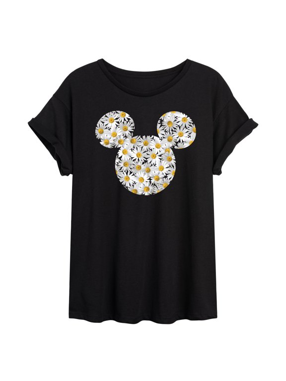 - Mickey Head Daisies Women's Relaxed Fit T-Shirt