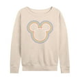 thumbnail image 1 of Mickey & Friends - Mickey Head Rainbow Outline - Women's Lightweight French Terry Long Sleeve Shirt, 1 of 5