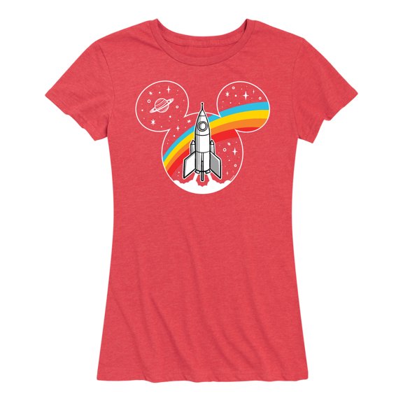 Mickey & Friends - Mickey Head Retro Space - Women's Short Sleeve Graphic T-Shirt