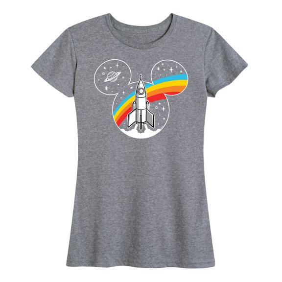Mickey & Friends - Mickey Head Retro Space - Women's Short Sleeve Graphic T-Shirt