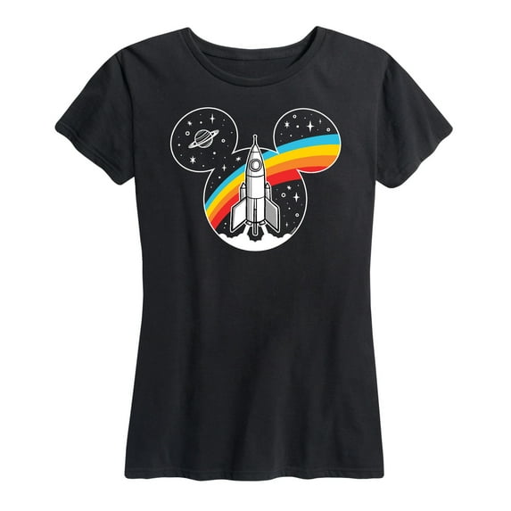 Mickey & Friends - Mickey Head Retro Space - Women's Short Sleeve Graphic T-Shirt