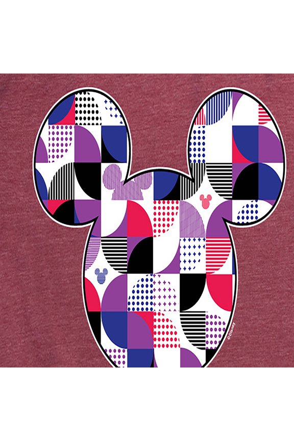 Mickey & Friends - Mickey Head Solid Geo - Women's Short Sleeve Graphic T-Shirt