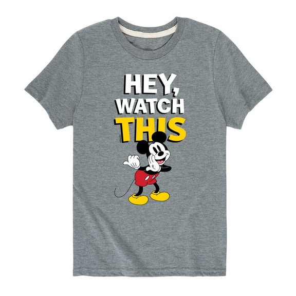 Mickey & Friends - Mickey Hey, Watch This - Youth Short Sleeve Graphic T-Shirt