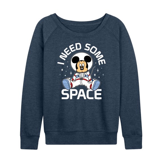 Mickey & Friends - Mickey I Need Some Space - Women's Lightweight French Terry Long Sleeve Shirt