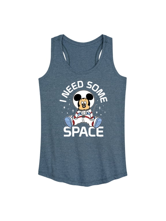 - Mickey I Need Some Space Women's Graphic Racerback Tank