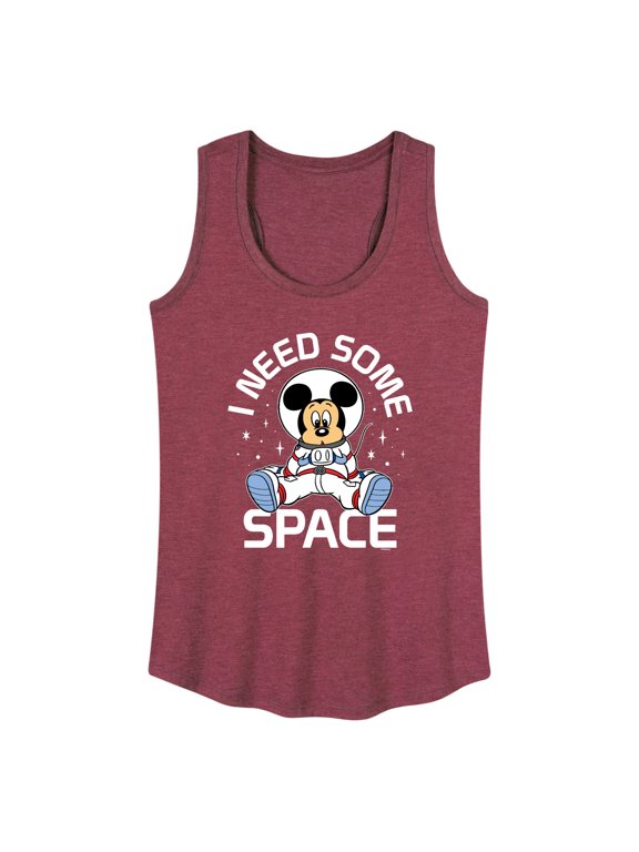 - Mickey I Need Some Space Women's Graphic Racerback Tank
