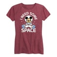 thumbnail image 1 of Mickey & Friends - Mickey I Need Some Space - Women's Short Sleeve Graphic T-Shirt, 1 of 5