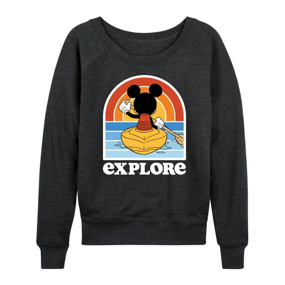 Mickey & Friends - Mickey Kayak Explore - Women's Lightweight French Terry Long Sleeve Shirt