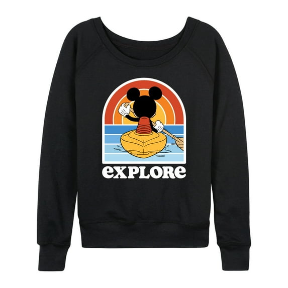 Mickey & Friends - Mickey Kayak Explore - Women's Lightweight French Terry Long Sleeve Shirt