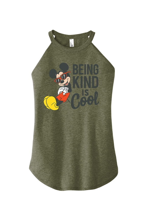 Mickey & Friends - Mickey Kind Is Cool - Juniors High Neck Tank Top