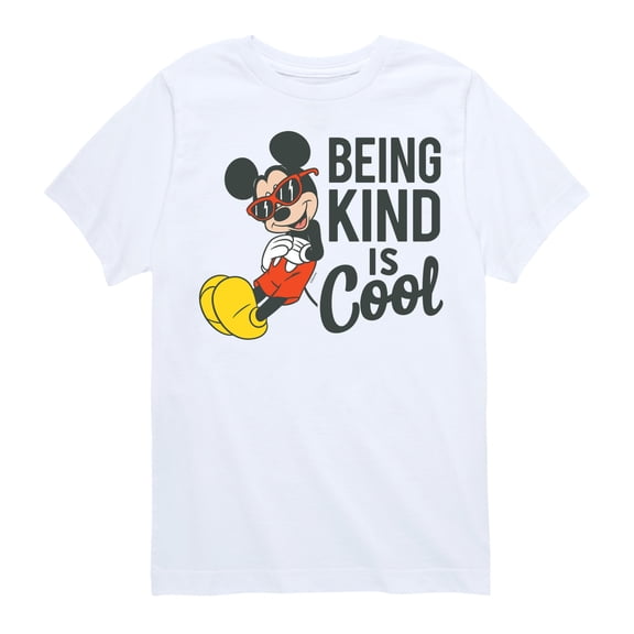 Mickey & Friends - Mickey Kind Is Cool - Toddler And Youth Short Sleeve Graphic T-Shirt