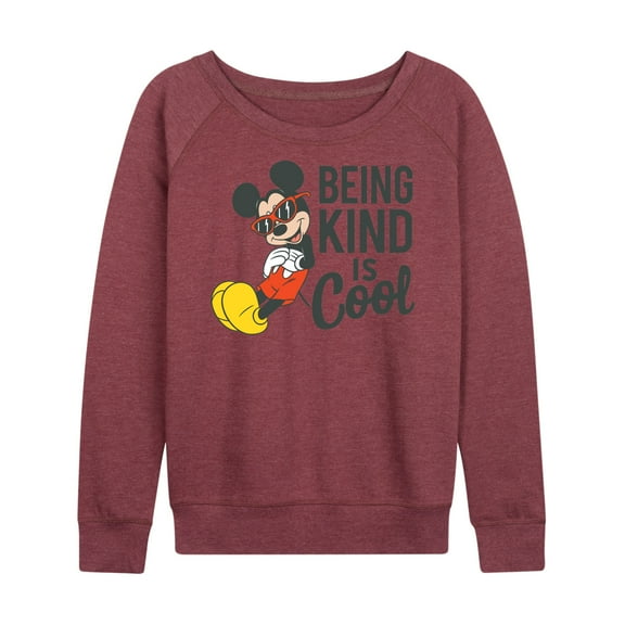 Mickey & Friends - Mickey Kind Is Cool - Women's Lightweight French Terry Long Sleeve Shirt