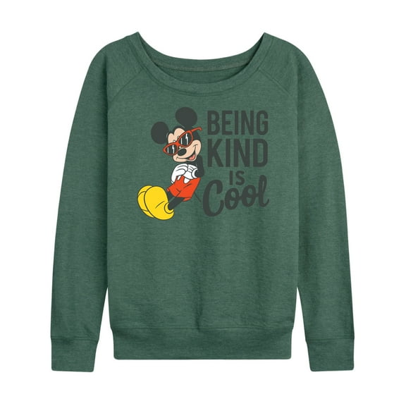 Mickey & Friends - Mickey Kind Is Cool - Women's Lightweight French Terry Long Sleeve Shirt