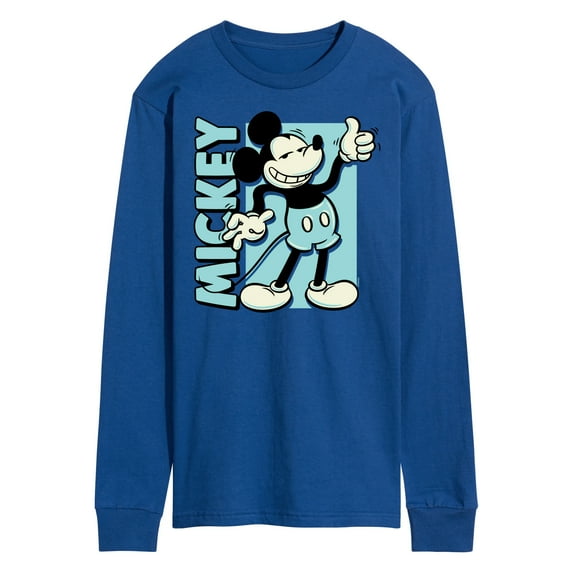 Mickey & Friends - Mickey Light Blue Vintage - Men's Long Sleeve T-Shirt