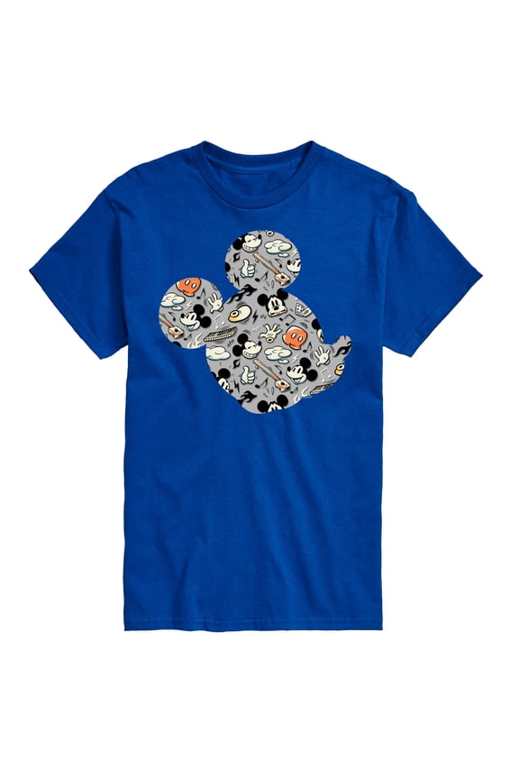 Mickey & Friends - Mickey Light Blue Vintage - Men's Short Sleeve Graphic T-Shirt