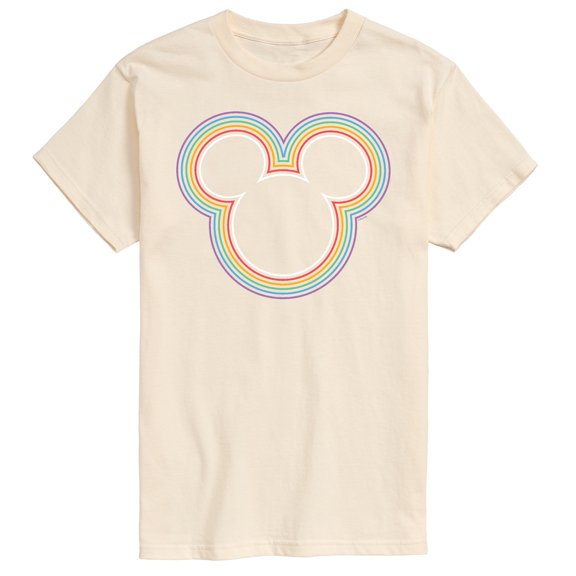 Mickey & Friends - Mickey Logo Rainbow Outline - Men's Short Sleeve Graphic T-Shirt