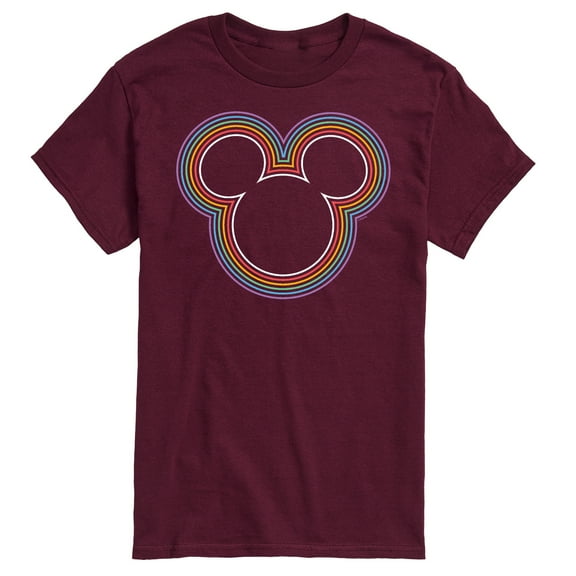 Mickey & Friends - Mickey Logo Rainbow Outline - Men's Short Sleeve Graphic T-Shirt