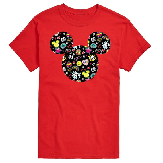 Mickey & Friends - Mickey Logo with Emojis - Men's Short Sleeve Graphic T-Shirt