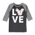 thumbnail image 1 of Mickey & Friends - Mickey Love Fill - Toddler And Youth Raglan Graphic T-Shirt, 1 of 1