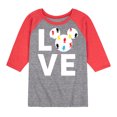 thumbnail image 1 of Mickey & Friends - Mickey Love Fill - Toddler And Youth Raglan Graphic T-Shirt, 1 of 1