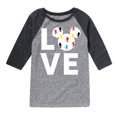 thumbnail image 1 of Mickey & Friends - Mickey Love Fill - Toddler And Youth Raglan Graphic T-Shirt, 1 of 4