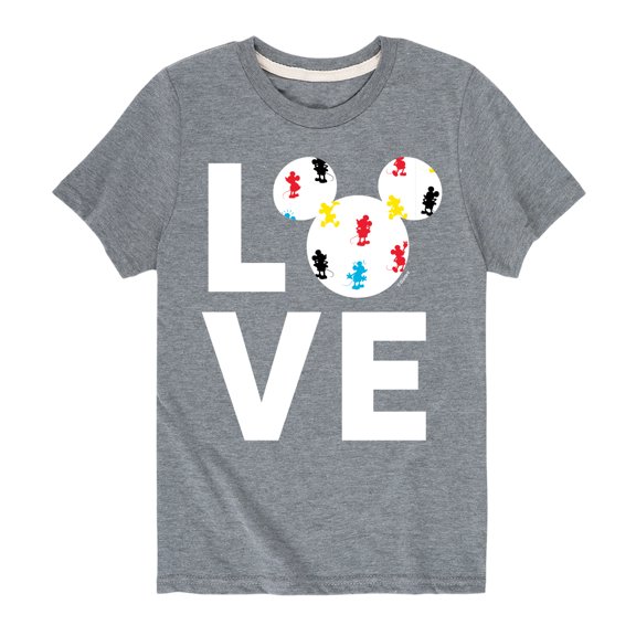 Mickey & Friends - Mickey Love Fill - Toddler And Youth Short Sleeve Graphic T-Shirt