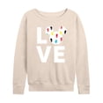 thumbnail image 1 of Mickey & Friends - Mickey Love Fill - Women's Lightweight French Terry Long Sleeve Shirt, 1 of 5
